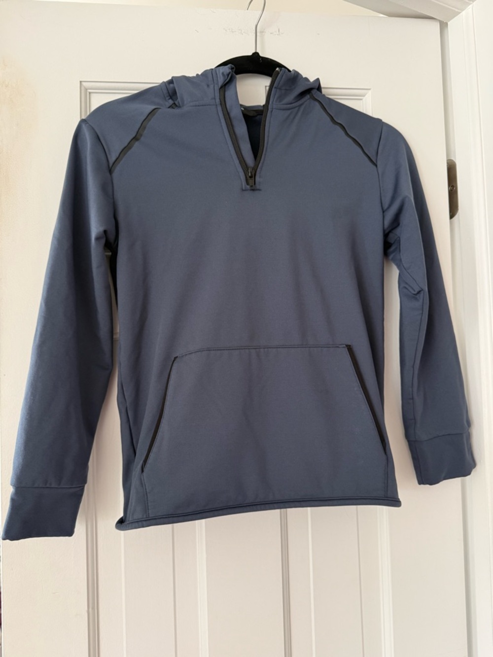 Blue Hooded Quarter Zip Pullover Bpys’ Size Medium